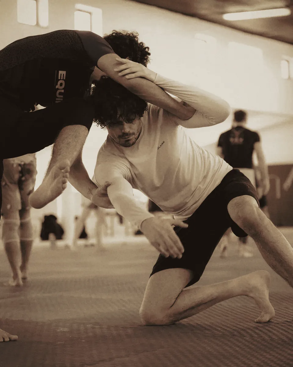 Single-Leg-Shot im Wrestling-Drill.