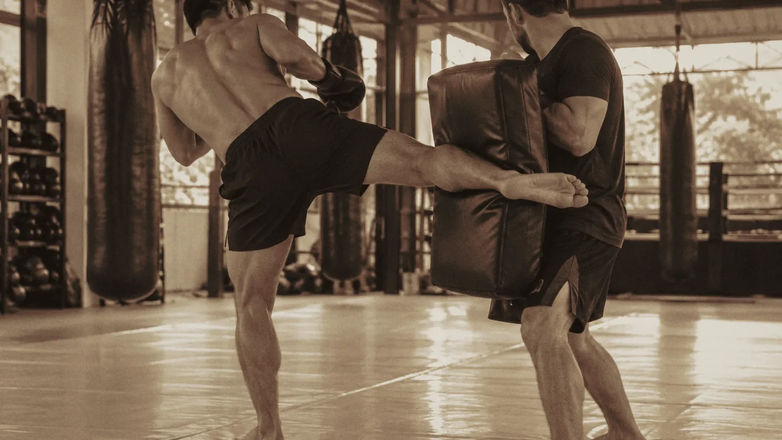 Roundhouse-Kick ins Kickpad (Symbolbild).