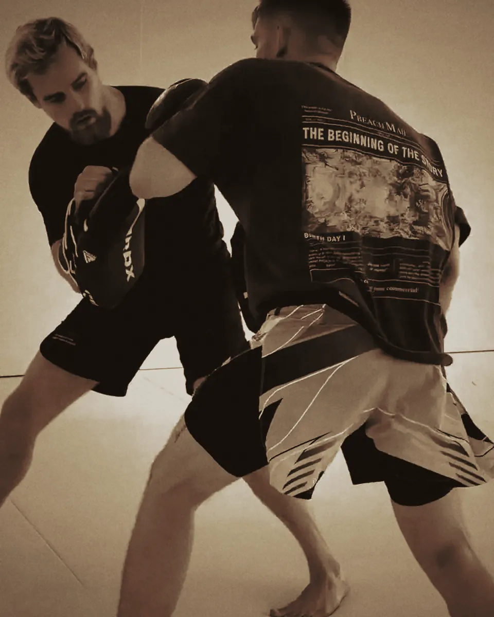 Schlagabtausch im Sparring.